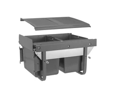 Trash bin with front mounting on slide H45 2x15l for cabinet 450 mm anthracite
