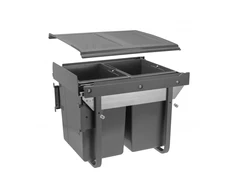 Trash bin with front mounting on slide H45 2x20l for cabinet 450 mm anthracite