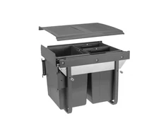 Trash bin with front mounting on slide H45 20l+2x10l for cabinet 450 anthracite