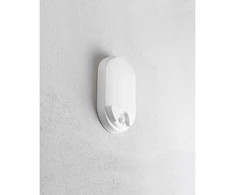 TULON luminaire with motion sensor, LED, 15W, 1350lm, 4000K, AC220-240V, IP54, oval, baltas