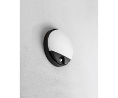 TULON luminaire with motion sensor, LED, 15W, 1350lm, 4000K, AC220-240V, IP54, round, blac