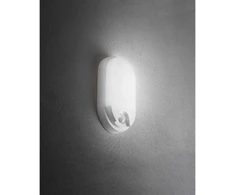 TULON luminaire with motion sensor, LED, 15W, 1350lm, 4000K, AC220-240V, IP54, oval, baltas