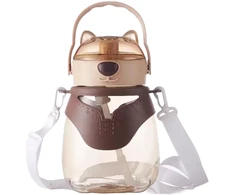 Vandens buteliukas - gertuvė "Meškutis", 1300 ml, rudas
