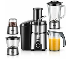Virtuvinis kombainas DSP KJ3054, 4in1 , 800 W, nerūdijančiojo plieno, su stikliniais indais