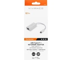 Vivanco adapter USB-C - LAN RJ45 (Pažeista pakuotė)