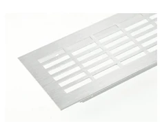 W80 grille, rectangular, 80 x 480, brushed steel