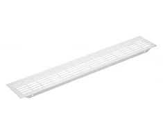 W80 grille, rectangular, 80 x 480, brushed steel