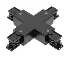X jungtis trifazėms X-RAIL šynoms, 166x166 mm, juoda