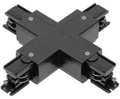 X jungtis trifazėms X-RAIL šynoms, 166x166 mm, juoda
