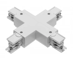 X jungtis trifazėms X-RAIL šynoms, 166x166 mm, balta