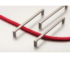 Zamak handle BAGIO C=160mm brushed steel