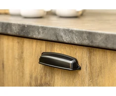 Zamak handle EVER C = 128 mm juodas matt