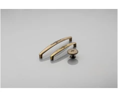 Zamak handle OLBIA C=128 mm antique brass