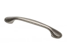 Zamak handle PALERMO C=128 mm antique sidabrinis