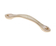 Zamak handle ROYAL C=96mm amber/auksinis