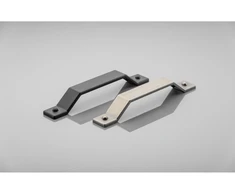 Zamak handle STEP C = 160 mm juodas matt