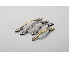 Zamak handle WERONA C=128 mm juodas chrome plus auksinis
