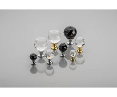 Zamak knob Crystal Palace A 40mm chrome + CRYSTAL