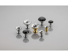 Zamak knob Crystal Palace B 30mm chrome + CRYSTAL