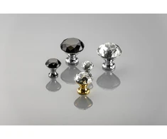 Zamak knob Crystal Palace B 30mm chrome + CRYSTAL