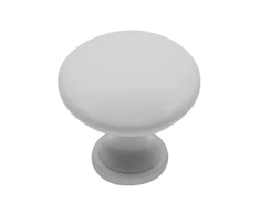 Zamak knob TERNI baltas glossy