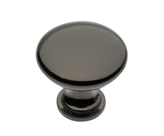 Zamak knob TERNI juodas chrome
