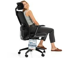 Biuro kėdė Desktronic SitOne Juoda, 4D porankiai, 6 reguliuojami taškai, BIFMA sertifikatas