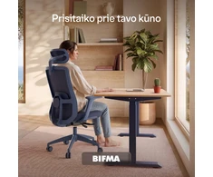 Biuro kėdė Desktronic SitOne Mėlyna, 4D porankiai, 6 reguliuojami taškai, BIFMA sertifikatas