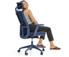 Biuro kėdė Desktronic SitOne Mėlyna, 4D porankiai, 6 reguliuojami taškai, BIFMA sertifikatas