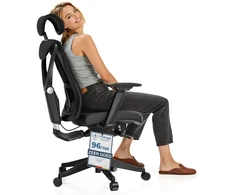 Biuro kėdė Desktronic SitPro Juoda, 3D porankiai, 10 reguliuojamų taškų, BIFMA sertifikatas