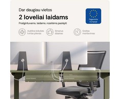 Desktronic Darbo stalo metalinis laidų laikiklis Žalias