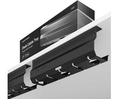 Desktronic Darbo stalo metalinis laidų laikiklis Juodas