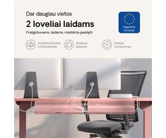Desktronic Darbo stalo metalinis laidų laikiklis Rožinis