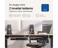 Desktronic Darbo stalo metalinis laidų laikiklis Juodas
