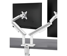 Desktronic Monitoriaus laikiklis dvigubas Baltas