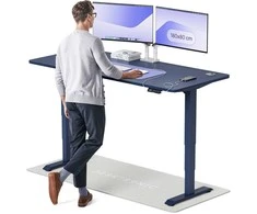 Elektrinis reguliuojamo aukščio stalas Desktronic HomePro Mėlynas/Mėlynas, 180x80cm, Dvigubas motoras, USB ir USB-C įkrovimo lizdai