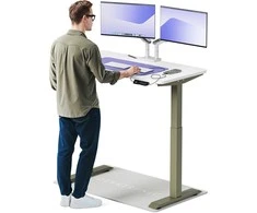 Elektrinis reguliuojamo aukščio stalas Desktronic HomeOne Žalias/Baltas, 120x60cm, Dvigubas motoras, USB ir USB-C įkrovimo lizdai