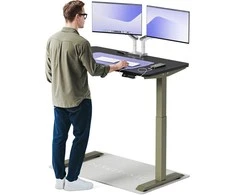 Elektrinis reguliuojamo aukščio stalas Desktronic HomeOne Žalias/Juodas, 120x60cm, Dvigubas motoras, USB ir USB-C įkrovimo lizdai