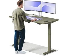 Elektrinis reguliuojamo aukščio stalas Desktronic HomeOne Žalias/Žalias, 160x80cm, Dvigubas motoras, USB ir USB-C įkrovimo lizdai