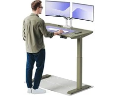 Elektrinis reguliuojamo aukščio stalas Desktronic HomeOne Žalias/Žalias, 120x60cm, Dvigubas motoras, USB ir USB-C įkrovimo lizdai