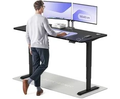 Elektrinis reguliuojamo aukščio stalas Desktronic HomePro Juodas/Juodas, 180x80cm, Dvigubas motoras, USB ir USB-C įkrovimo lizdai