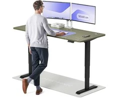 Elektrinis reguliuojamo aukščio stalas Desktronic HomePro Juodas/Žalias, 180x80cm, Dvigubas motoras, USB ir USB-C įkrovimo lizdai