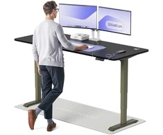Elektrinis reguliuojamo aukščio stalas Desktronic HomePro Žalias/Juodas, 200x80cm, Dvigubas motoras, USB ir USB-C įkrovimo lizdai