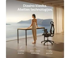 Elektrinis Reguliuojamo Aukščio Stalas Desktronic HomeMax Juodas/Ąžuolas, 160x80cm, Keturi varikliai, Magnetinis kabelių laikiklis