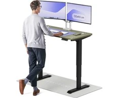 Elektrinis reguliuojamo aukščio stalas Desktronic HomePro Juodas/Žalias, 120x60cm, Dvigubas motoras, USB ir USB-C įkrovimo lizdai