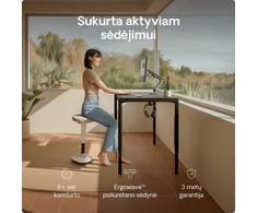 Ergonomiška balansinė kėdė Desktronic Pilka, Neslystantis pagrindas