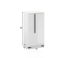Apatinė vonios spintelė Cantara, 88 cm, baltas blizgesys