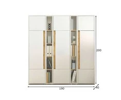 Biuro spinta Imv City, 190 cm, balta/ąžuolas