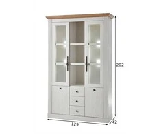 Bufetas Imv Westminster, 129 cm, balta/ąžuolinė