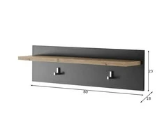 Drabužių kabykla Imv Brügge, 80 cm, kaštonas/pilka